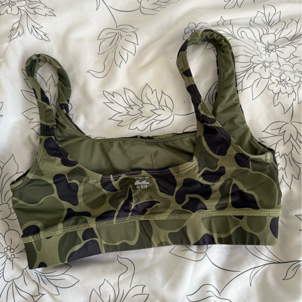 Billabong Green Camo Sports Bra